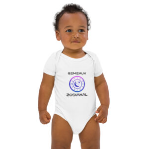 Body en coton bio bébé – Gémeaux