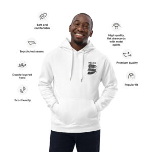 Sweat à capuche premium écologique brodé – Bélier