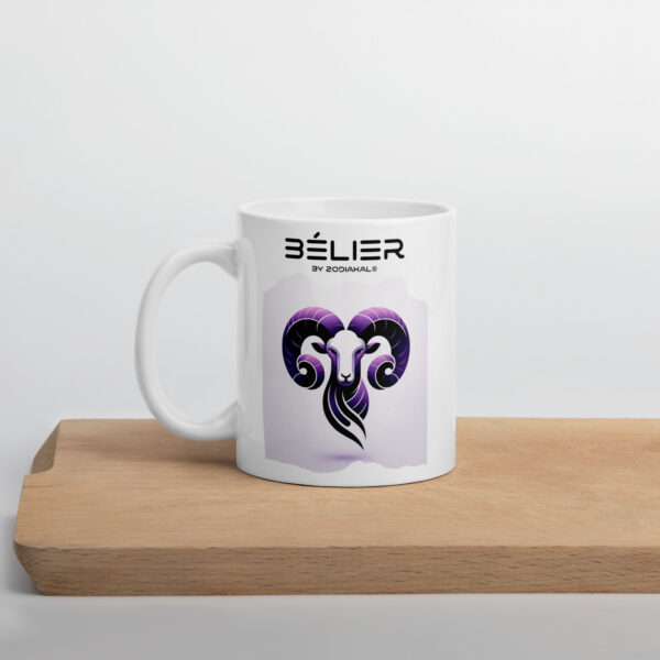 Mug Blanc Brillant - Bélier