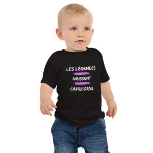 T-shirt à Manches Courtes en Jersey pour Bébé - Capricorne