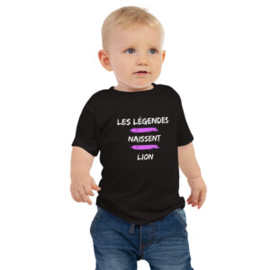 T-shirt à Manches Courtes en Jersey pour Bébé - Lion