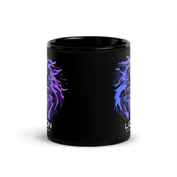 Mug brillant noir - Lion
