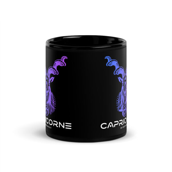 Mug brillant noir - Capricorne