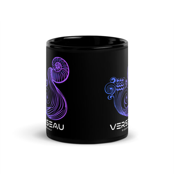 Mug brillant noir - Verseau