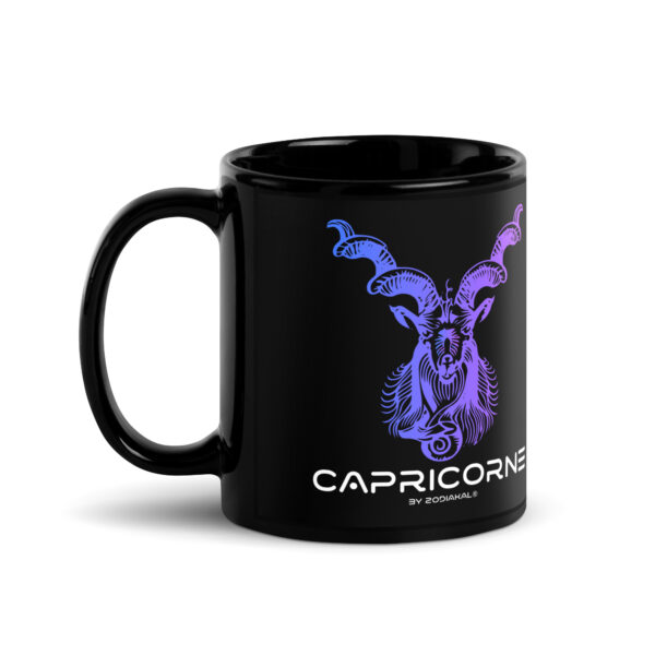 Mug brillant noir - Capricorne