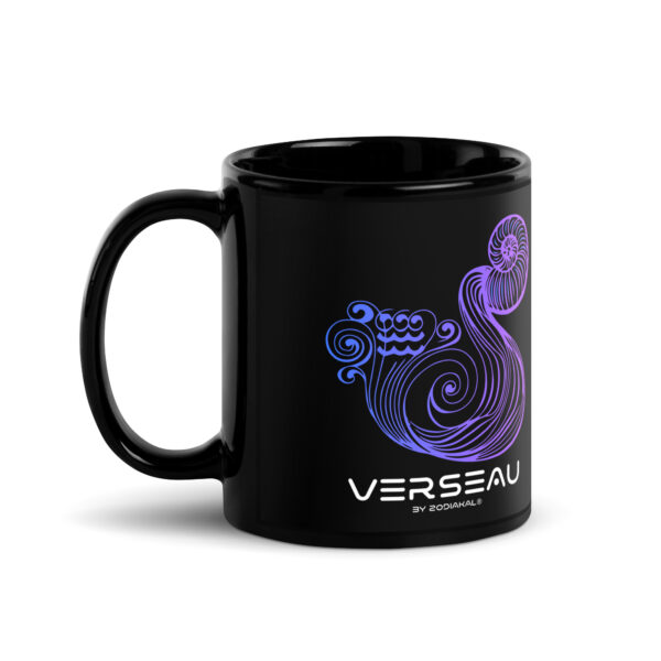 Mug brillant noir - Verseau