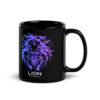 Mug brillant noir - Lion