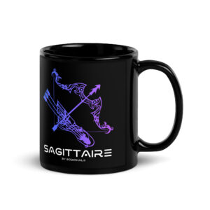 Mug brillant noir - Sagittaire