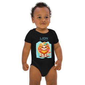 Body en coton bio bébé - Lion