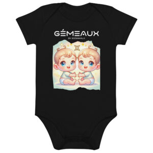 Body en coton bio bébé  - Gémeaux