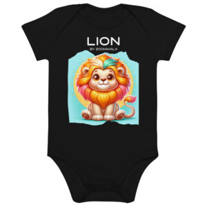 Body en coton bio bébé - Lion