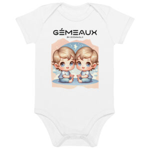 Body en coton bio bébé - Gémeaux