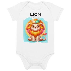 Body en coton bio bébé - Lion