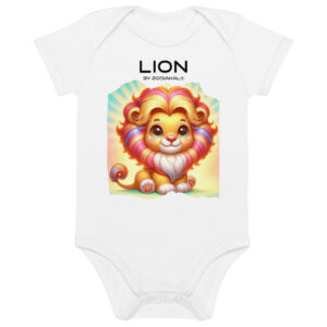 Body en coton bio bébé - Lion