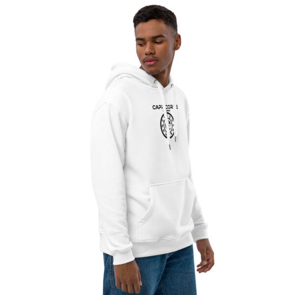 Sweat à capuche Premium Brodé eco friendly - Série Blanche | Capricorne