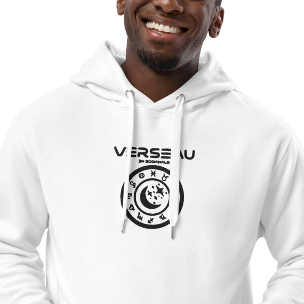 Sweat à capuche Premium Brodé eco friendly - Série Blanche | Verseau