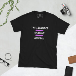 T-shirt Humouristique à Manches Courtes - Gémeaux