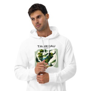 Sweat à capuche écologique Homme –Taureau