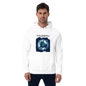 Sweat à capuche écologique Homme –Taureau