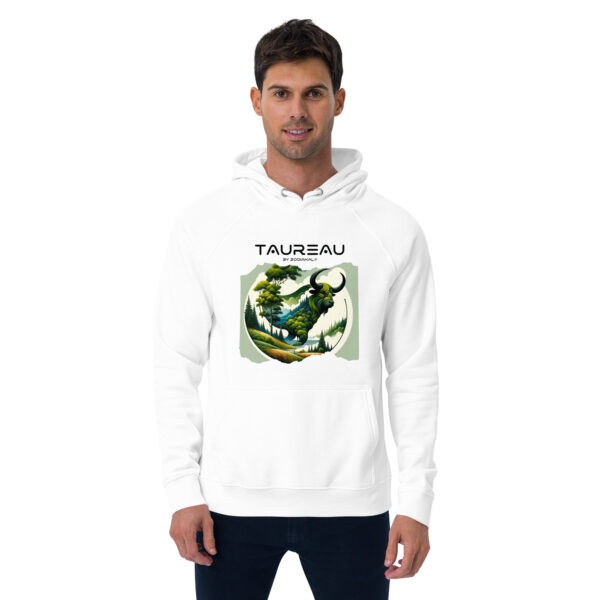 Sweat à capuche écologique Homme –Taureau