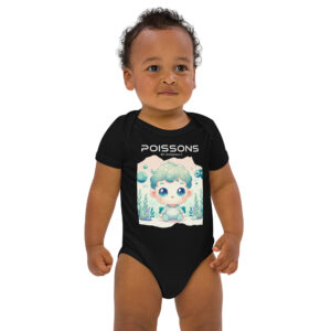 Body bébé personnalisé coton bio signe astrologique poissons