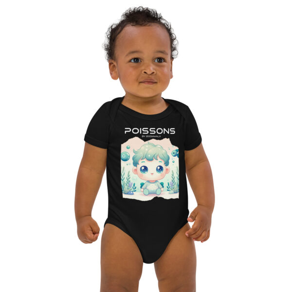 Body bébé personnalisé coton bio signe astrologique poissons