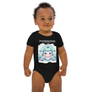 Body bébé personnalisé coton bio signe astrologique poissons