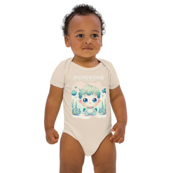 Body bébé personnalisé coton bio signe astrologique poissons
