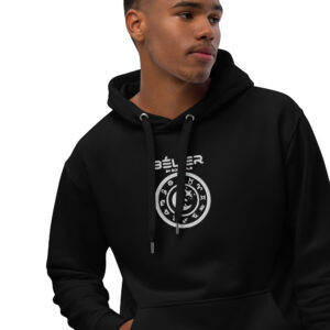 Sweat à capuche Premium Brodé eco friendly – Série Noire | Bélier