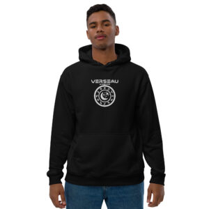 Sweat à capuche Premium Brodé eco friendly – Série Noire | Verseau