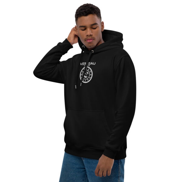 Sweat à capuche Premium Brodé eco friendly – Série Noire | Verseau