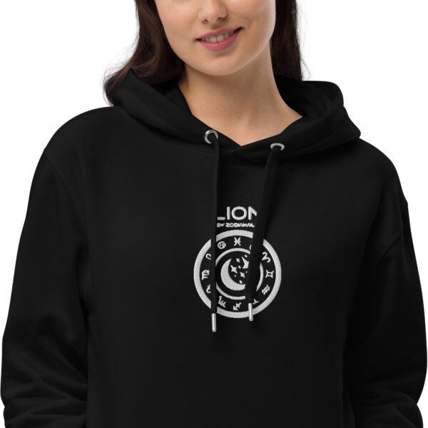 Sweat à capuche Premium Brodé eco friendly – Série Noire | Lion