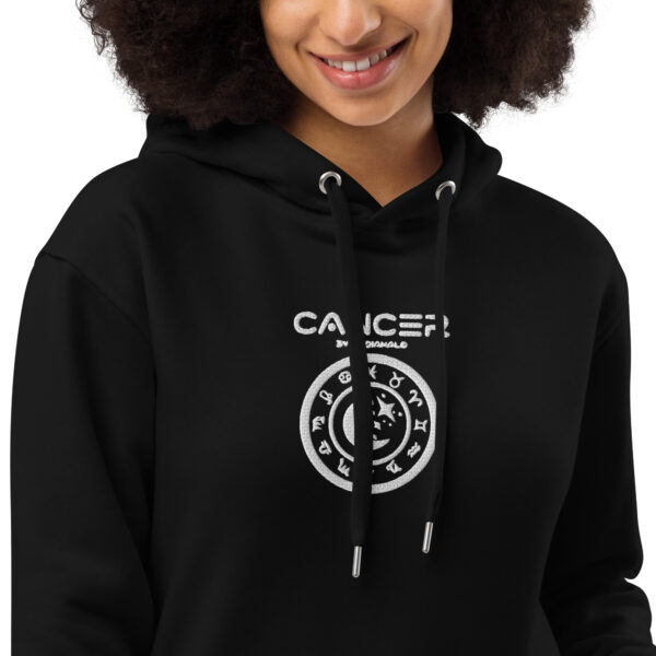 Sweat à capuche Premium Brodé eco friendly – Série Noire | Cancer