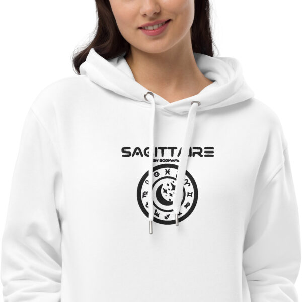 Sweat à capuche Premium Brodé eco friendly – Série Blanche | Sagittaire