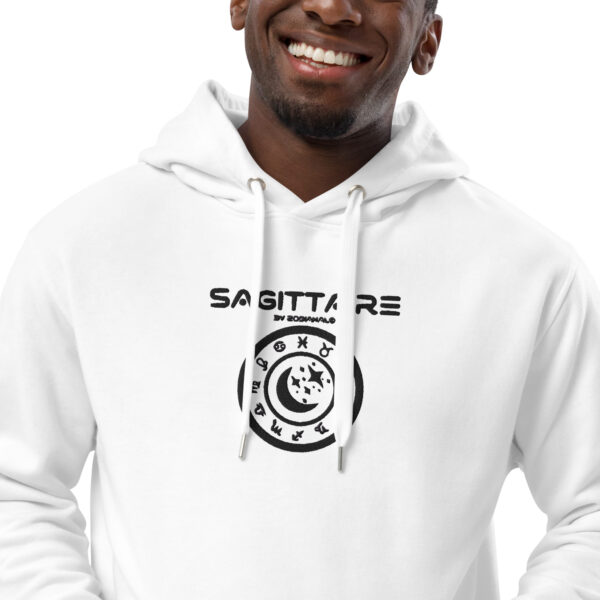 Sweat à capuche Premium Brodé eco friendly – Série Blanche | Sagittaire