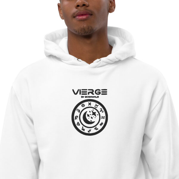 Sweat à capuche Premium Brodé eco friendly – Série Blanche | Vierge