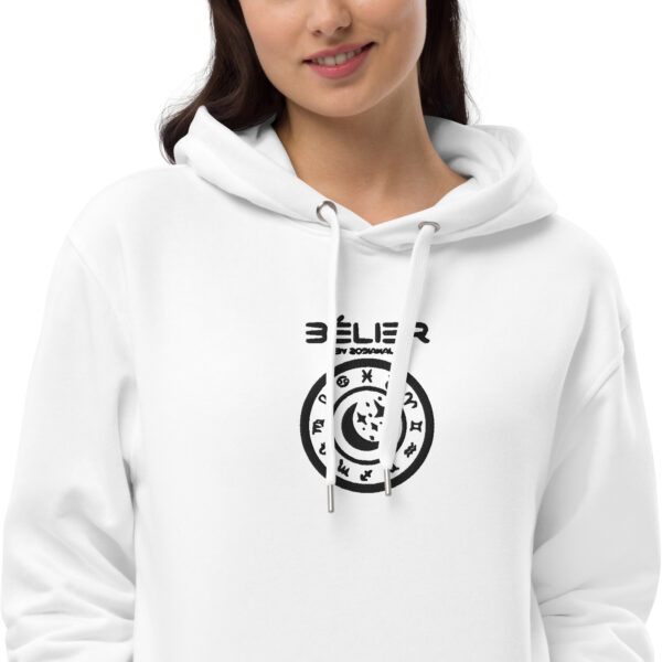 Sweat à capuche Premium Brodé eco friendly – Série Blanche | Bélier