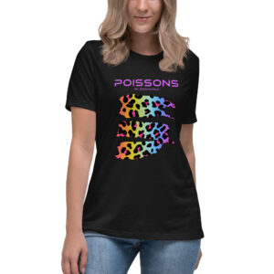 Tee shirt léopard femme personnalisé au signe du poissons