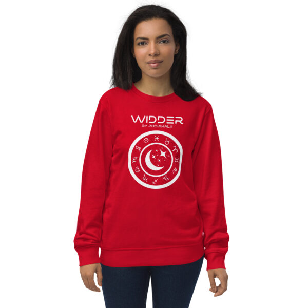 Unisex organic sweatshirt red front 66e3f8ab8928c.jpg