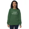 Unisex organic sweatshirt bottle green front 671bbae6bad27.jpg