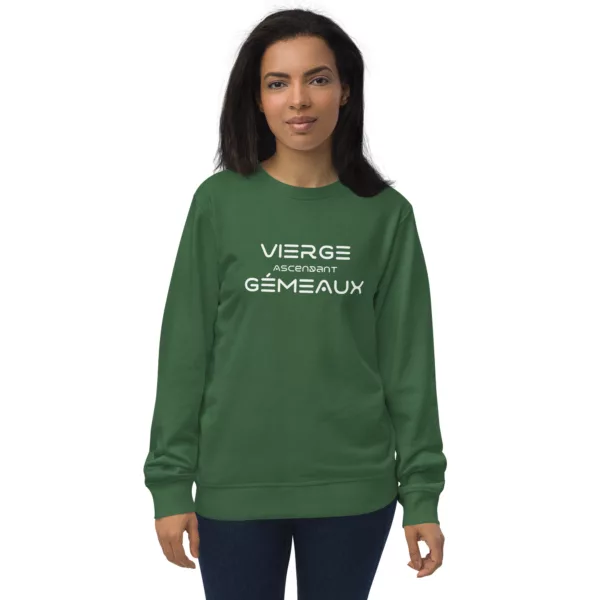 Unisex organic sweatshirt bottle green front 671bbae6bad27.jpg