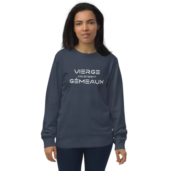 Unisex organic sweatshirt french navy front 671bbae6d5c8a.jpg