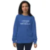 Unisex organic sweatshirt royal blue front 671bbae6e44d6.jpg
