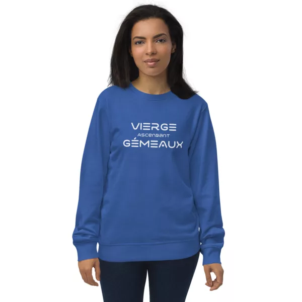 Unisex organic sweatshirt royal blue front 671bbae6e44d6.jpg